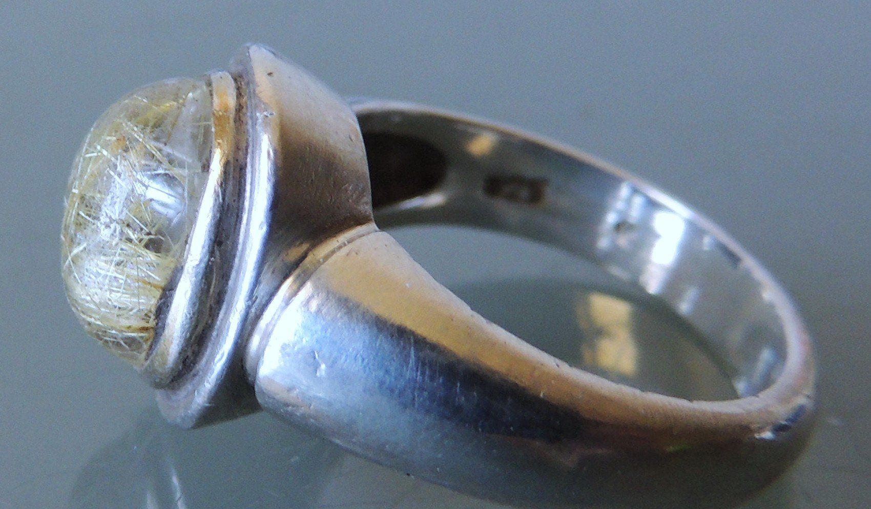 Anelli: Silber 925 Rutilquarz Fingerring Gr. 53 – Usato da Waldenburg venduto da schaller707 2