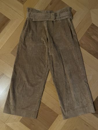 Pantalon 7/8 TELA en velours côtelé camel, taille 36 🍂