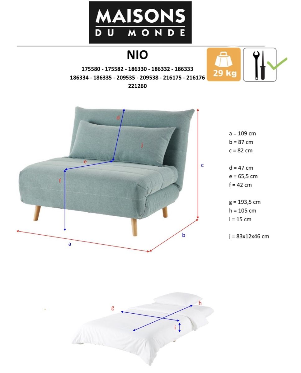 Maisons du monde Divani: Little scandinavian style sofa  – Usato da Villard-sur-Chamby venduto da kamila_1024 3
