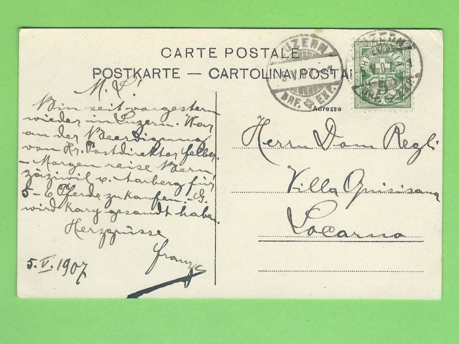 Cartoline postali: Antike Ansichtskarte Ziegen 1907 – Usato da Zürich venduto da t24_de 1
