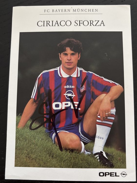 Carte Autographe Originale Signée Ciriaco Sforza – Bayern München 1995-96 (5) – TOP