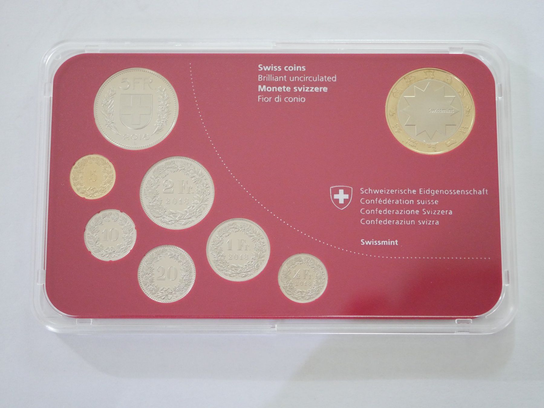 Tutti le monete: Schweizer Baby Münzsatz 2018 stgl ***TOP*** – Nuovo e nell'imballaggio originale da Kreuzlingen venduto da Samson01 2