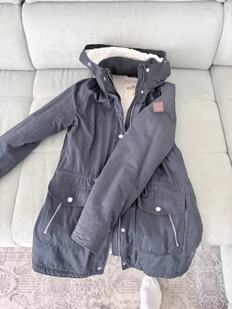 Hollister Jacke gefüttert blau Grösse M gebraucht