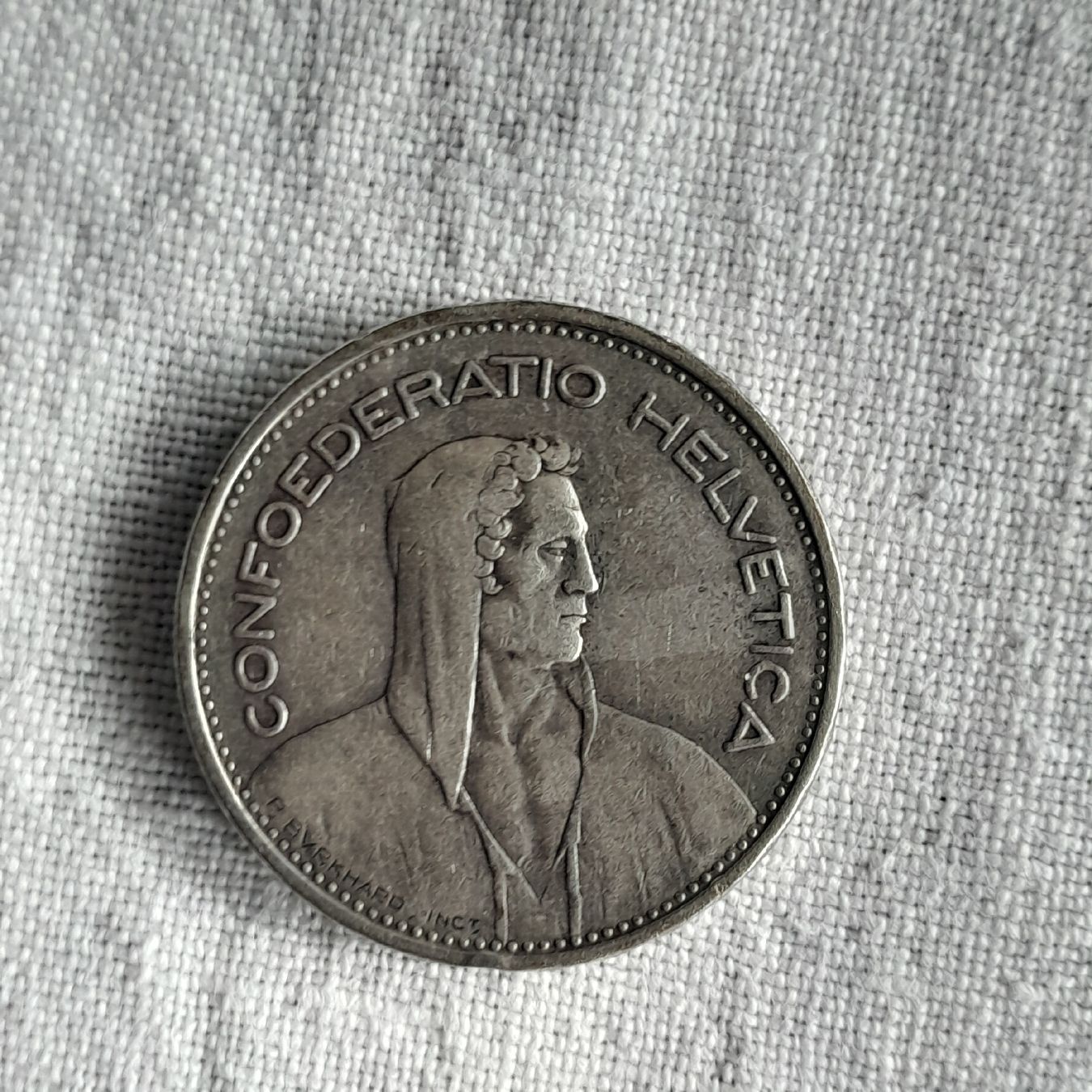Tutti le monete: Schweizer 5 Franken 1932 B, Silber – Usato da Knutwil venduto da Kompex 1