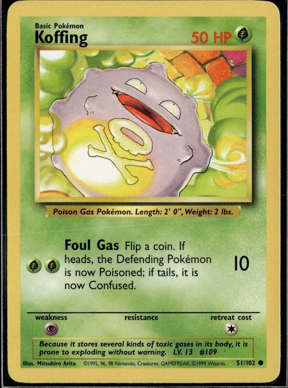 Pokémon Sammelbilder & Trading cards: Koffing 51/102 Base Set – Gebraucht aus Zürich von pokemon_cards
