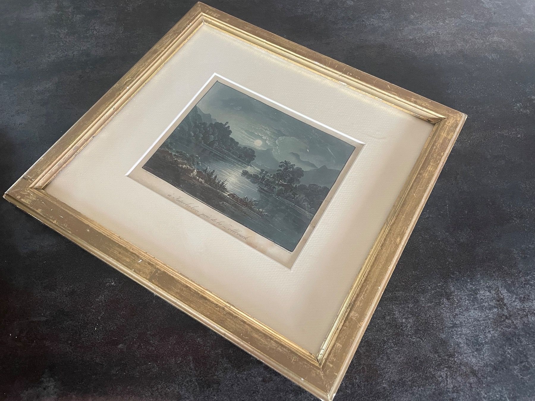 Incisioni: Gravure Ancienne Interlaken Début 1800 Birmann – Usato da Vallamand venduto da Bricbracbroc82 1