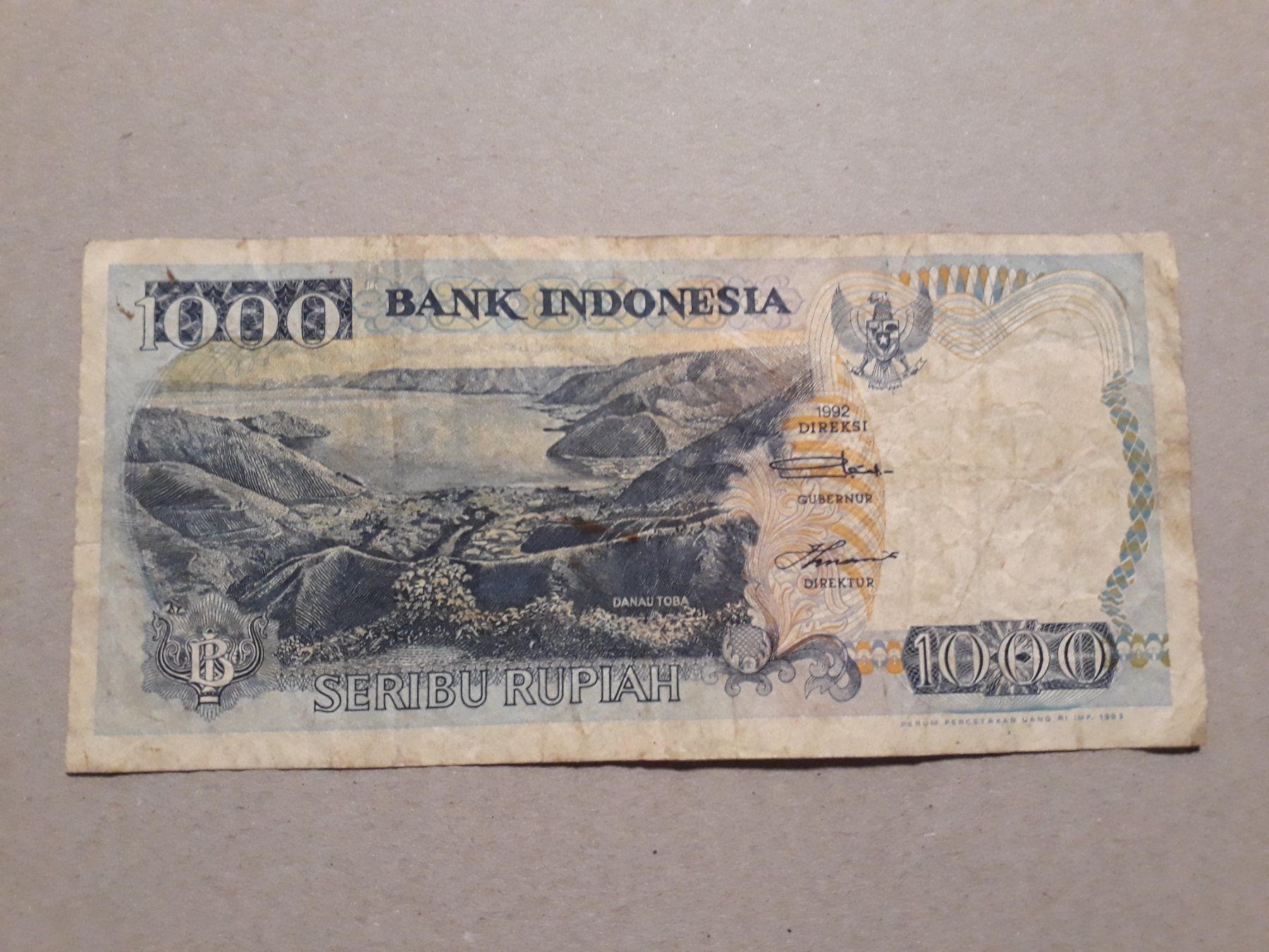 Banconote: INDONESIEN - 2x 1000 Rupiah 1992 s-ss – Usato da Wichtrach venduto da LuckyLuke69 1