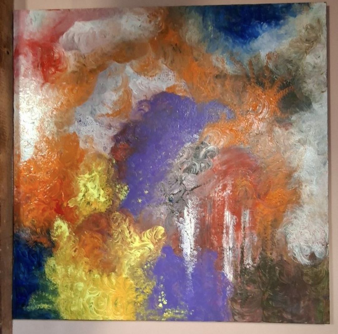 Tableaux: Gemälde " Farbexplosion" handmade 100×100 – Neuf (Voir description) à Riehen par Steinbock1970 1