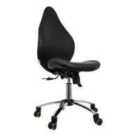 Praxis-Drehstuhl SCHWARZ Rollhocker Arbeitsstuhl Bürostuhl