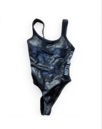 Maillot de bain Calvin Klein noir brillant taille S