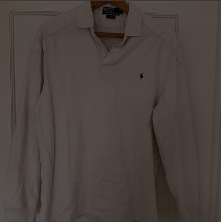Polo Ralph Lauren manches longues blanc- taille L