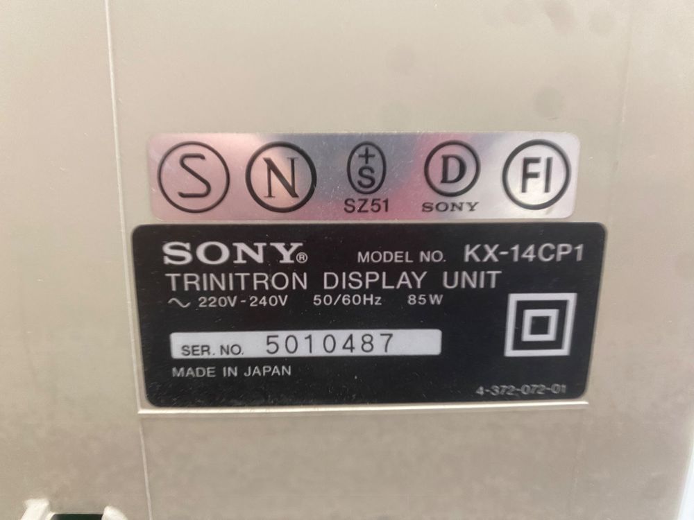 Sony Trinitron Display Unit KX-14CP1 (Gebraucht) in Niederdorf für CHF ...