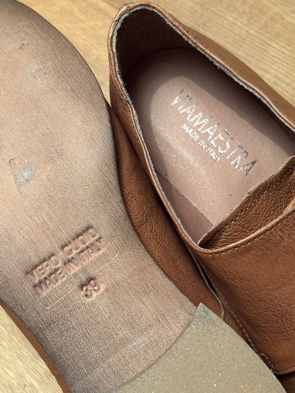 Scarpe da donna: Halbschuh mit Lederschnalle, Camel – Usato da Dietwil venduto da cinzia13 1