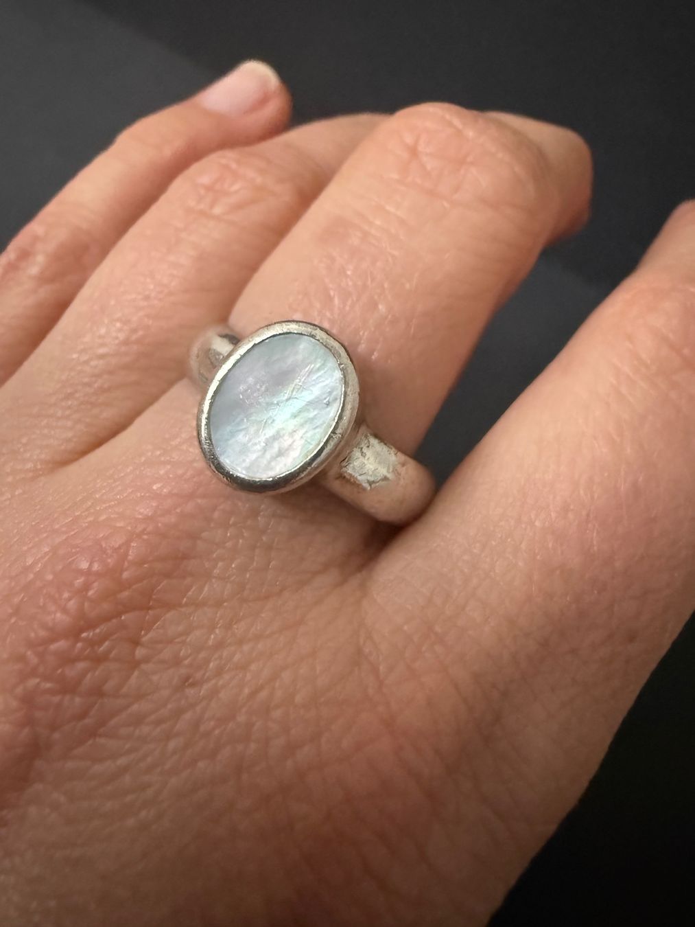 Bagues: Silber Ring mit Perlmutt 925 – D'occasion à Spiegel b. Bern par Rogger72
