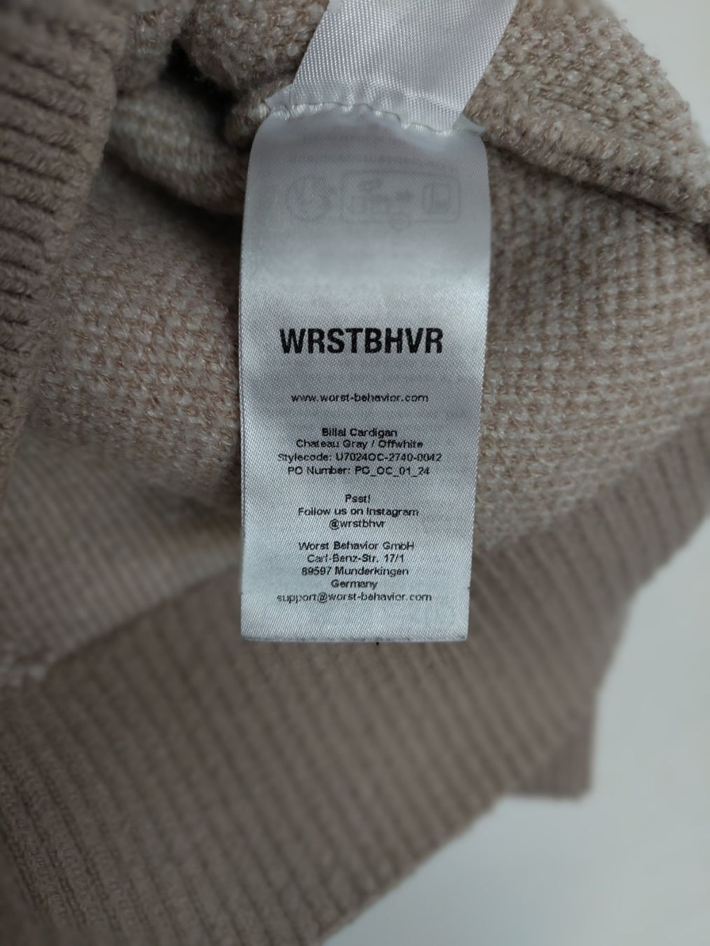 Giacche: WRSTBHVR BILLAL CARDIGAN S – Nuovo (secondo la descrizione) da Morges venduto da L_6688 2