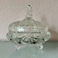 Bleikristall Schale mit Deckel _ handgeschliffen