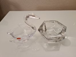 2 x Aschenbecher/cendrier , cristal