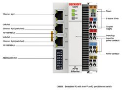 Beckhoff CX8090 Embedded PC Arm9 2-Port Switch