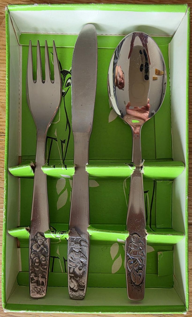 Set di posate: Vintage Kinderbesteck Kleeblatt – Usato da Wohlen AG venduto da Mastermix