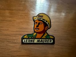 Anstecknadel Lerne Maurer Berufe Motiv gebraucht