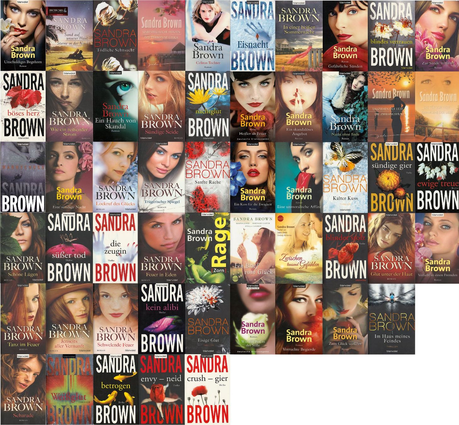 Bücher: Sandra Brown Thriller-Romane, grosse Sammlung – Gebraucht aus Auslikon von Python64
