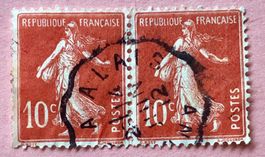 Briefmarken aus Frankreich Säerin gestempelt
