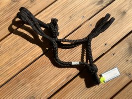 Mini/Pony (XS) Knotenloses Halfter in Schwarz