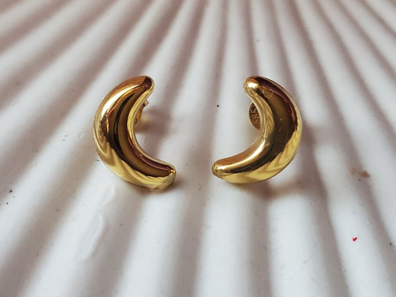 Boucles d'oreille: 14K Gelbgold Mond Ohrringe – Neuf (Voir description) à Villigen par chriwo