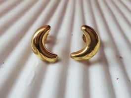 14K Gelbgold Mond Ohrringe