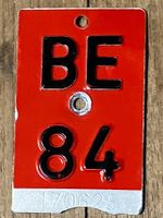 BE 84 - VELONUMMER - FAHRRADSCHILD - PLAQUE DE VELO - BE 84