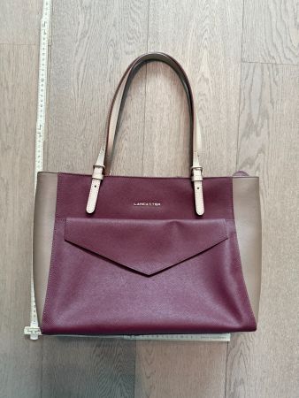 Sac à main Lancaster bordeaux / taupe