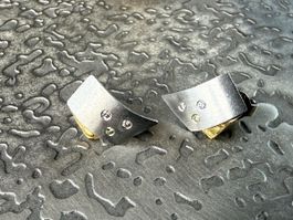 Ohrringe Platin mit 18 CT Gold und Diamanten