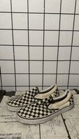 Classic Vans Slip-Ons: Black & White Checkered, Size 42