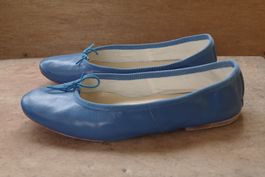 Ballerinas aus Leder von EnSoie Zürich in Blau Gr.38 En Soie