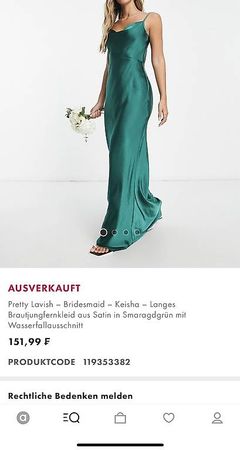 # Weddingguest Abendkleid aus Satin in 38 - neu