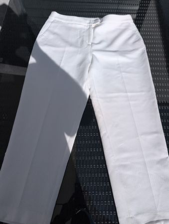 Pantalon femme blanc taille XL comme neuf 