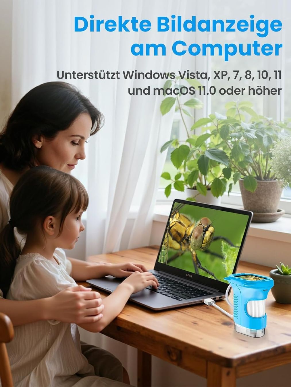 Mikroskopie: Kindermikroskop Digital 1000x 2,4" IPS Bildschirm Tragbar – Neu und originalverpackt aus St. Gallen von sch_zsz7 1