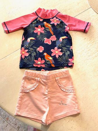 Mädchen Set , UV Shirt in Gr. 86/92 und kurze Höschen in Gr.