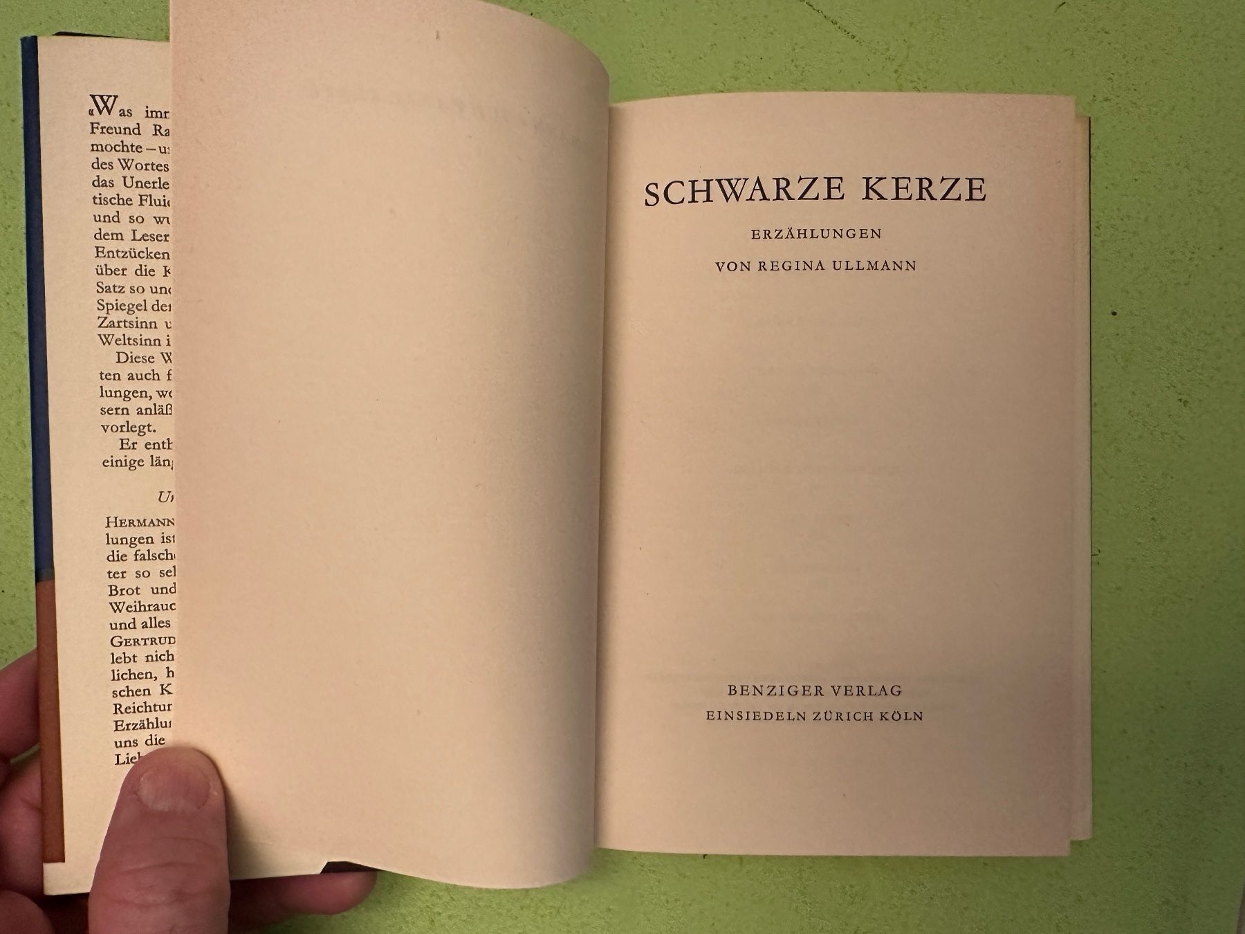 Libri: Regina Ullmann: Schwarze Kerze – Usato da Zürich venduto da allp 2