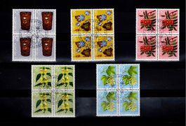 1 Satz Viererblöcke  Schweiz mit Erstagsstempel 1975
