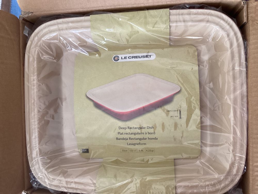 Plat à Pâtisserie Le Creuset Céramique Bleu 12x8 Pouces - Neuf Avec étiquette