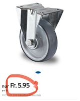 50Stk neue CASCOO Bockrolle P2V2, mit Rad-ø 80 mm x B 32 mm,