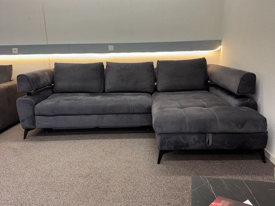 Sofas: Ecksofa Dunkel Grau mit Bettfunktion – Gebraucht aus Fehraltorf von Sofalab.swiss 1