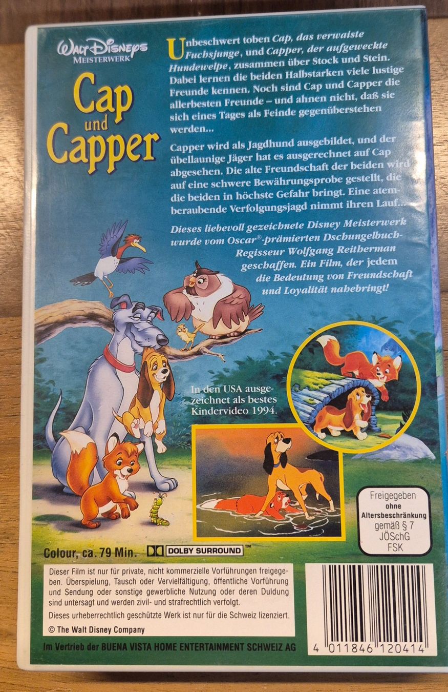 Tutti i VHS: VHS-Videokassette Walt Disneys "Cap und Capper" – Usato da Spreitenbach venduto da Weha9 1