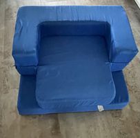 Kinder-Sessel Matratze 2in1, faltbar blau