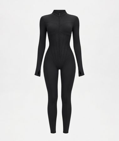 Figurformender Sport-Jumpsuit von Fluide Fit in Grösse XS.