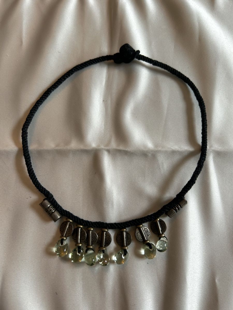 Catenine: Vintage Boho Chic Halskette schwarz Silber – Usato da Bern venduto da FreitagsSachen22
