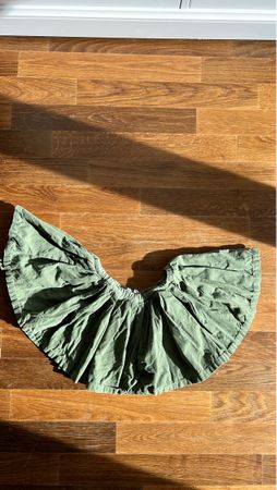 Bonton Olive Green Corduroy Ruffle Skirt/Rock 116-122cm