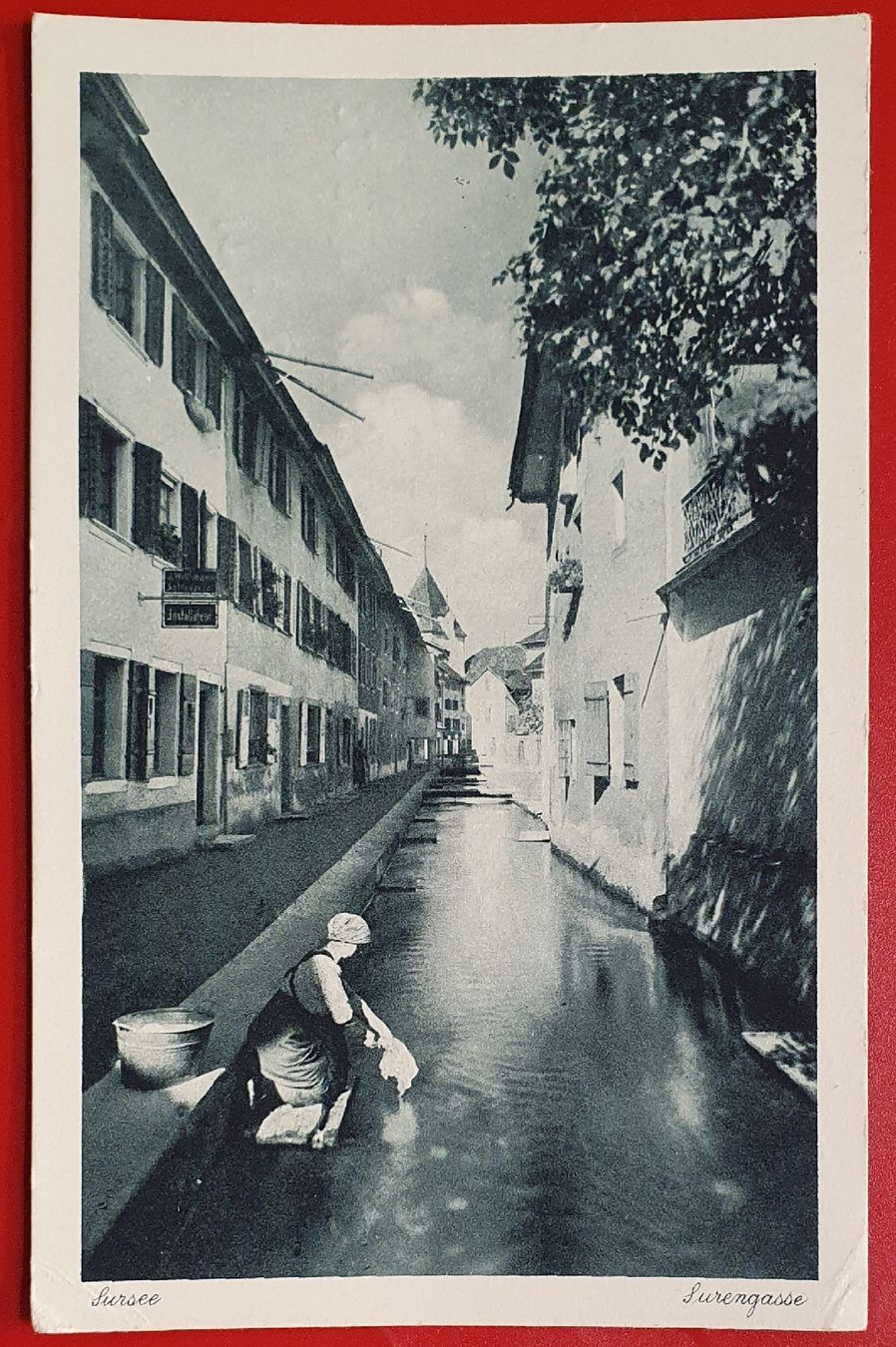 Cartoline postali: Sursee 1928 - Surengasse – Usato da Kreuzlingen venduto da Rschweiz1