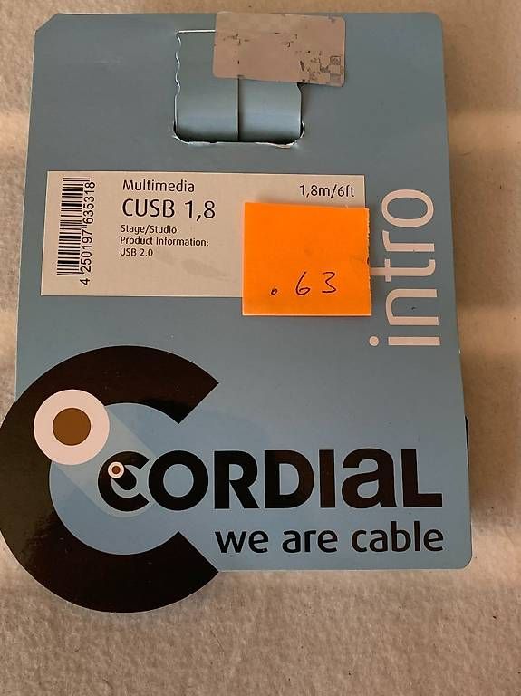 Cavi: Cordial CUSB 1.8 (1.80 m, USB) .63 – Usato da Schötz venduto da amore14 4